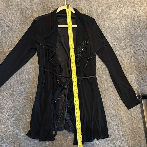 Black front drape cardigan, M/L - Picture 7 of 9